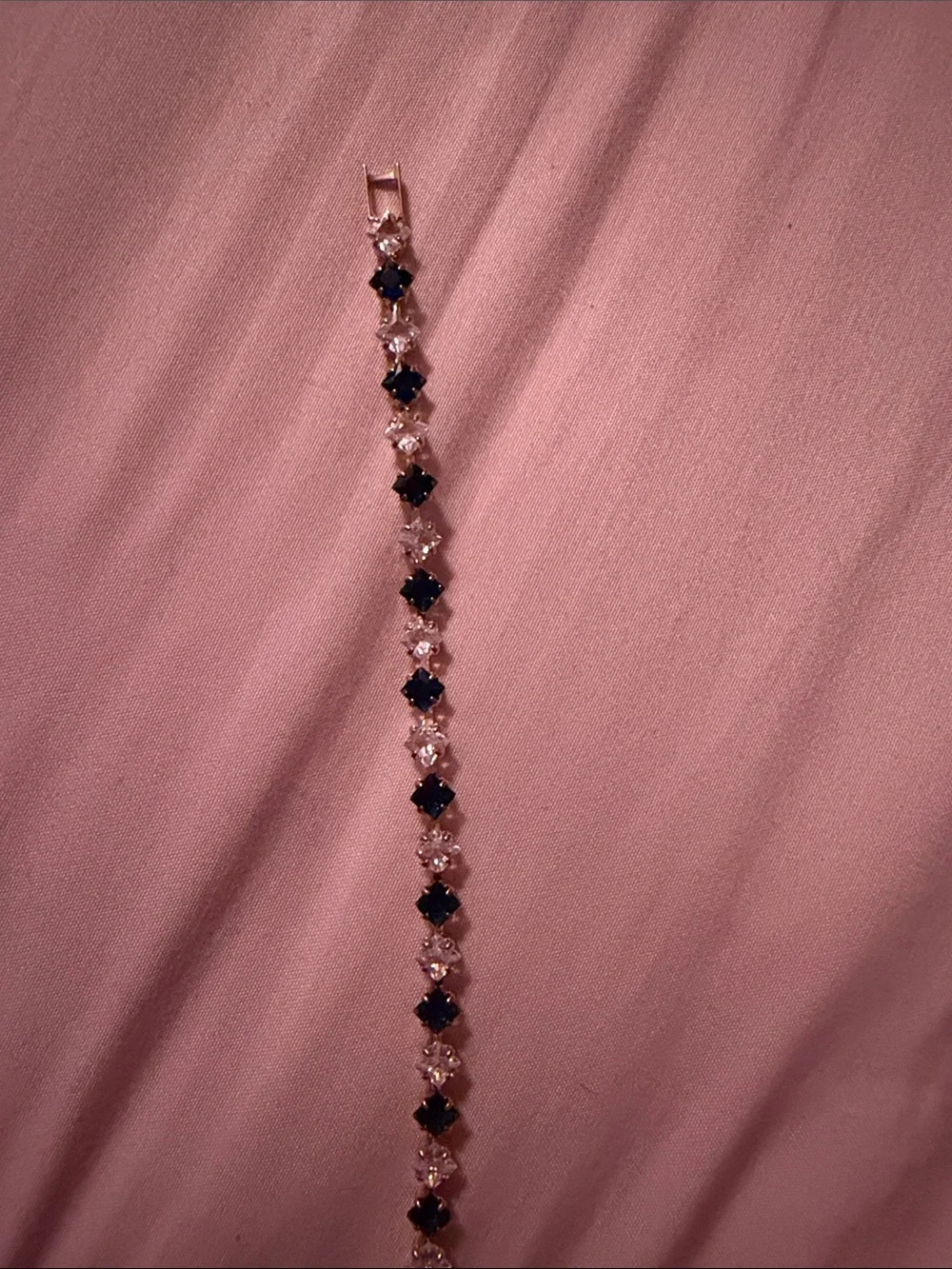 Elegant Navy and Clear Crystal Tennis Bracelet - Women Jewelry